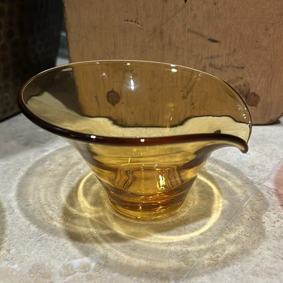 3 Vintage VIKING Glass Spouted Decorative Bowls Orange, Yellow, Green MCM - Picture 7 of 10